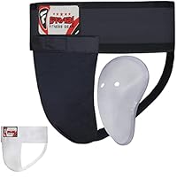 Tiefschutz Mix Martial Arts mit Kunststoff-Cup XS (61 cm 27 \) Taille Größe (Black, XS
