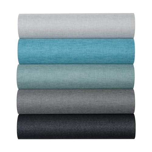 10pcs Book Cloth 14x10 Fabric Surface and Paper Backed for Book Binding Fabric 5 Colors Bookbinding Cloth for DIY Book Cover Bookbinding Paper (Style A)