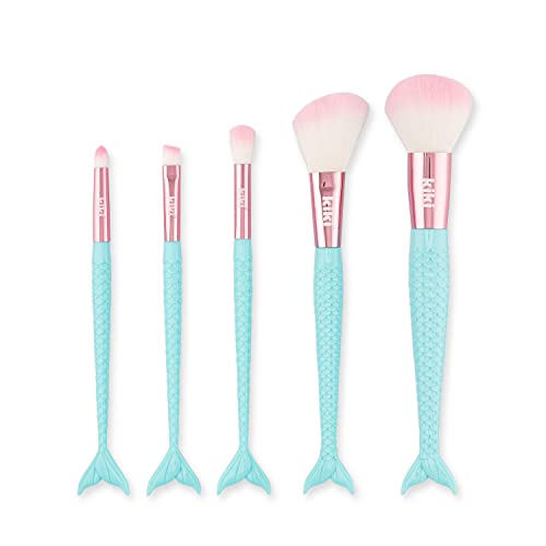 kiki Cute Makeup Brushes 5 PCS. Makeup Brush Set Premium Synthetic For Foundation Concealers Eye Shadows Make Up Brushes Set Eyeliner Brushes 