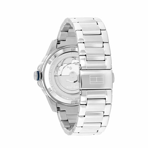 Image of Tommy Hilfiger LARS with Automatic Silver Dial Silver Strap Watch for Men - TH1710695W