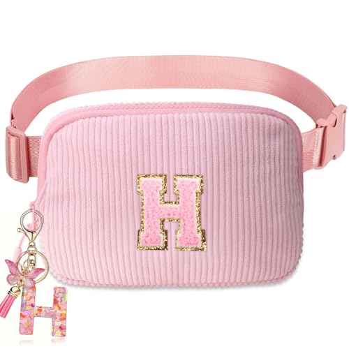 Image of Belt Bag for Girls Gifts - Birthday Gifts for Teenager, Personalized Gifts for Mom Freind Sister Teacher, Graduation GiftsInitial Crossbody Bag Belt Bag for Women H