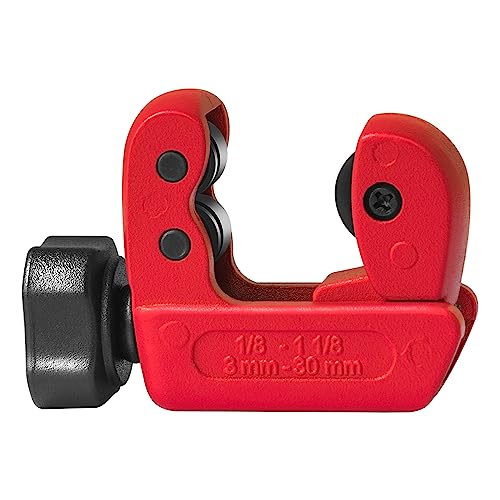 PLOWFAR Copper Pipe Cutter 3-30mm, Mini Tube Cutter for Plumbing, HVAC