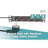 DIGITUS 4-Way Power Strip - 1U - 10 (254 mm) - Rack Mount in Network Cabinet - Silver/Black