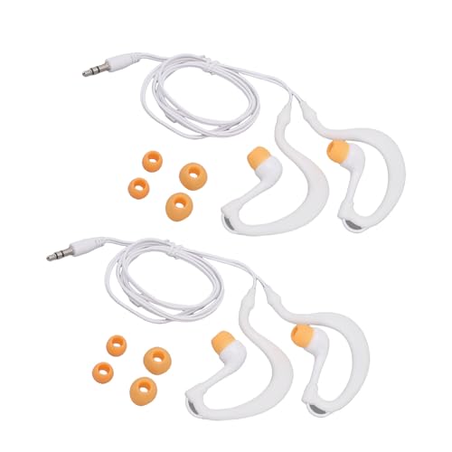 MENDUNER Auriculares Deportivos de Ajuste Seguro con Ganchos para Las Orejas | Auriculares con Cable de 3,5 Mm Impermeables IP68 para Nadar, Correr, Gimnasio, Practicar Surf