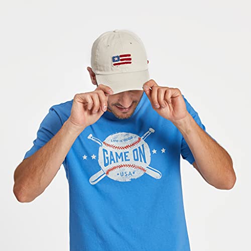 Image of Life is Good Adult Chill Baseball Cap, Low-Profile Adjustable Snap Back, Embroidered Hat for Men and Women