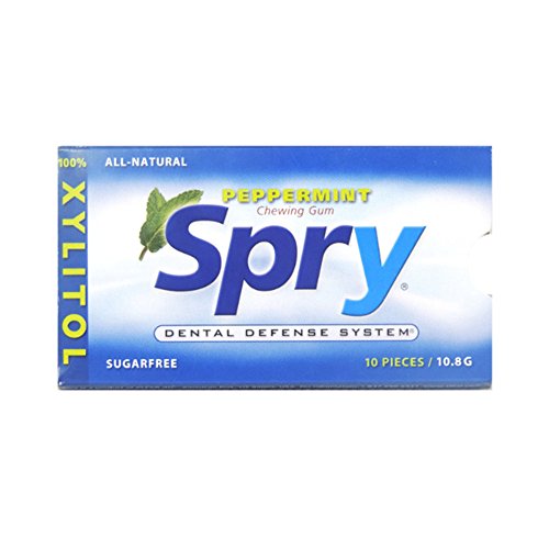 Spry - Chewing Gum - Peppermint - 10.8g (Case of 20)