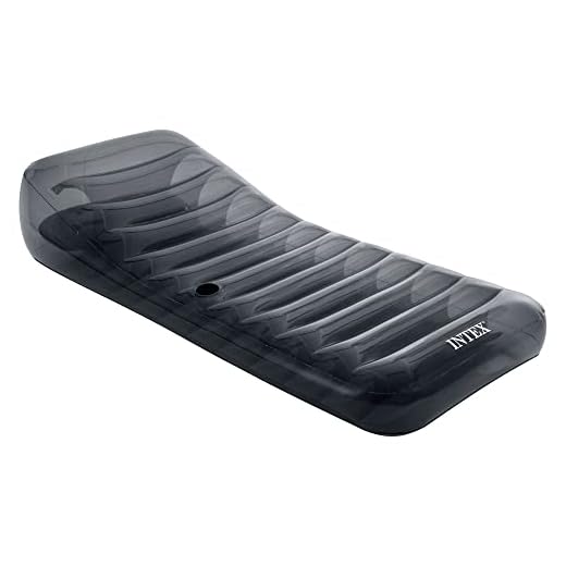 Intex 58723 Cool Grey Mat Colchoneta Hinchable, Flotador Para Piscina, Capacidad 1 Persona, Peso Máximo Soportado 100 Kg, Medidas 99 X 211 Cm, Con Porta Bebidas, Incluye Parche De Reparación