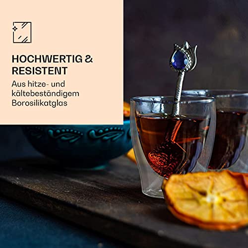 2x 80ml Doppelwand Espressogläser, Thermogläser - Set mit Schwebe-Effekt, auch für türkischen Tee geeignet, DUOS by… - Image 4