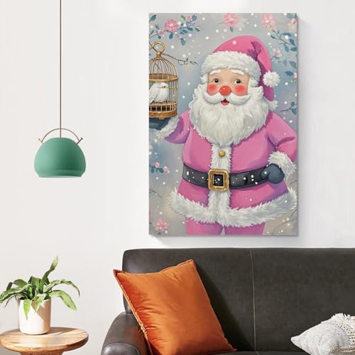 Impression sur toile Père Noël pour sublimer un mur vide sans effort