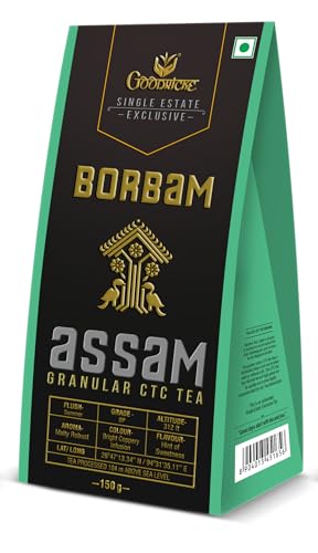 Image of Goodricke Borbam Assam CTC Tea 150g | Single Estate Premium Loose Leaf | Strong Kadak Chai Patti | Rich Aroma Milk Chai | Black Tea | Authentic Indian Brew | Bold
