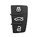 Chiavit Gommino 3 Tasti Ricambio Telecomando Guscio Chiave Nero Audi A1 A3 A4 A5 A6 A8 S4 S5 Q5 Q7 CHIAVIT Ricambi Scocca Chiavi Auto Logo Cover Membrana Pulsanti