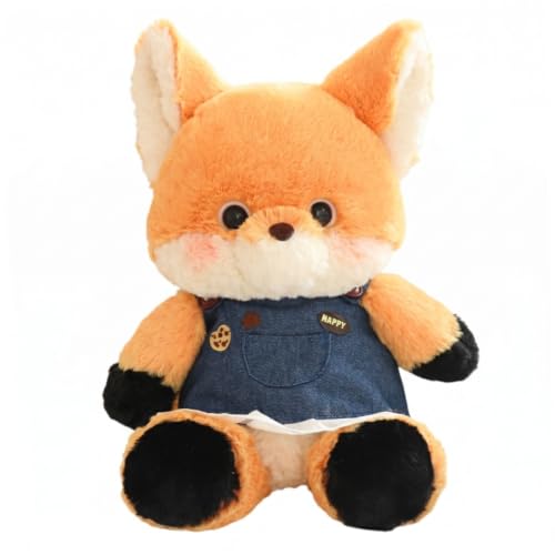 Peluche renard anti-stress de qualité supérieure, doudou jaune d'une douceur absolue pour bébé