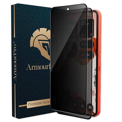 Image of ArmourPro Anti-Spy Privacy Tempered Glass for Nothing CMF Phone (2) Pro - Anti Peeping Screen Protector, Edge to Edge Full Coverage, 9H Hardness, Easy Installation Kit | Pack of 2