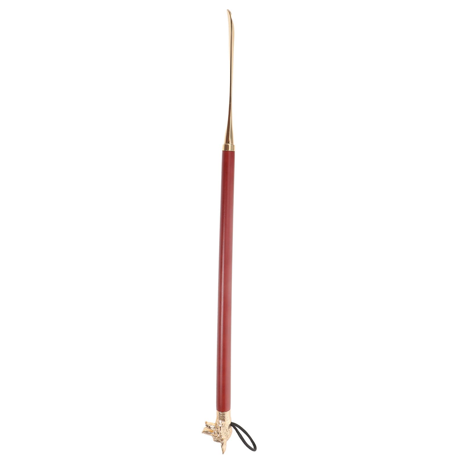 Housoutil Calzascarpe in Metallo, Corno da Scarpa lungo 56cm, Lega di Zinco e Legno, Portatile, per Scarpe e Stivali, per Persone con Mobilità Limitata e Donne in Gravidanza