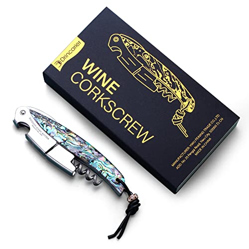 Drincarier Shell Handle Waiter Corkscrews-Wine Openers,Corkscrew Bottle Openers,3-in-1 Wine Key
