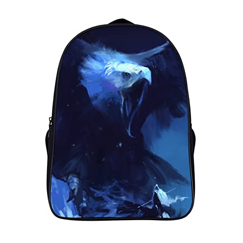 Sac d'école unisexe Bald Eagle grand sac à dos pour adolescents et étudiants de 40x28x16cm