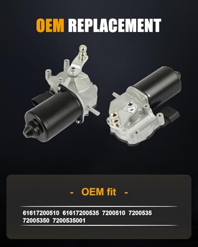 Image of ROADFAR Front Windshield Wiper Motor Fit for BMW for X6 2008-2015 | Fit For BMW For X5 2007-2013|For BMW For X6 2008-2015|Replace 61617200510|61617200535|7200535|4 Pins