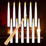 12 schwebende LED Kerze mit Zauberstab