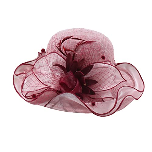 Chapeau haut de gamme orné d'une fleur pour une allure estivale