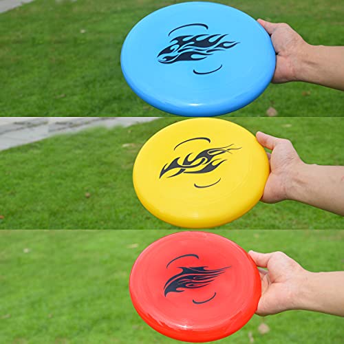 Naissgo 6 Pack Flying Discs, Plastic Flying Disks Set, Heavy Duty Indoor/Outdoor Flying Discs, Fun Summer Outdoor Activity Game for Camping - Thumbnail 6