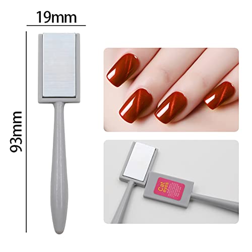 Kaagee 15Pcs Cat Eye Nail Magnets Pens For Nail Art Magnetic Wand Cat Eye Magnet For Nails Double Ended Magnet Sticks For Women Cat Eye Nails Magnets Wand Gel Polish Nail Art Tools #TOP5