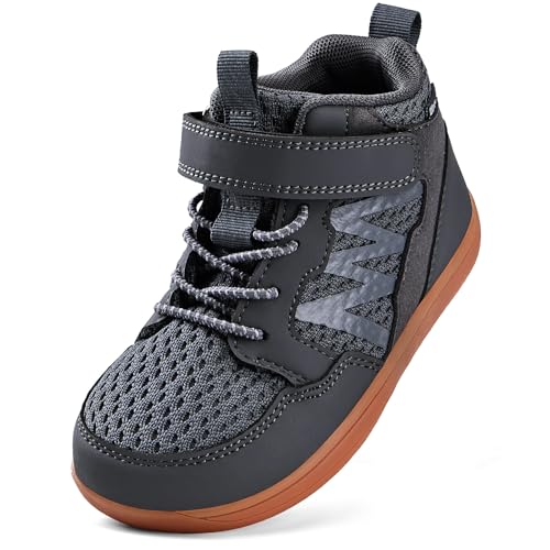 WateLves Toddler Little Kids Wide Barefoot Shoes Girls Boys Boots Breathable High Top Adjustable...