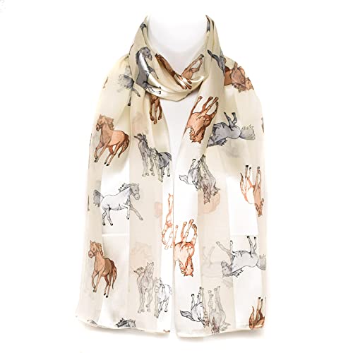 Hat To Socks Chiffon Satin Scarf Ideal for Ascot Horse Racing Equestrian