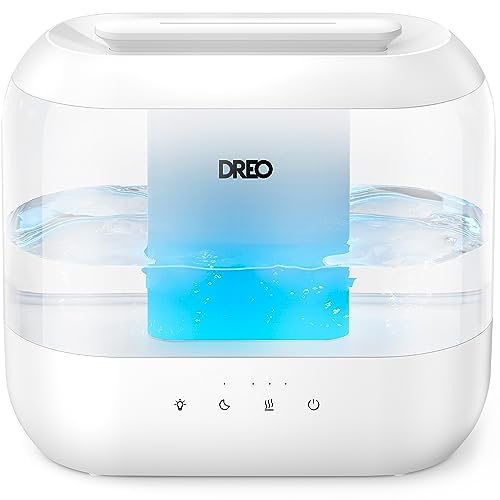 Dreo Humidifiers for Bedroom, Top Fill 4L Supersized Cool Mist Humidifier with Oil Diffuser and