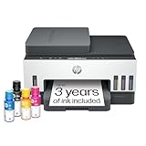 HP Smart Tank 7301 Wireless All-in-One Ink Tank Printer, Scanner, Copier with up to 3 Years of Ink Included, Best for Home Office, Cartridge-Free Refillable (28B70A)