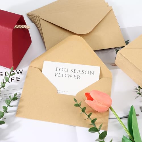 YiliYa ‌Briefumschläge 110 Stück Brief-Umschläge aus ‌120 g/m² Papier‌ DIN C6 162 × 114cm ohne Fenster für ‌Hochzeitseinladungen‌ Grußkarten Kuverts Geschenkkarten
