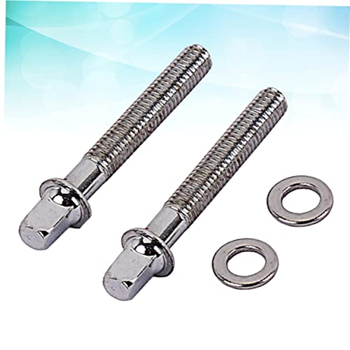 6 piezas de tornillos para montaje de tambor de acero inoxidable con arandelas, sujetadores de tensión para reemplazo de lugs de tambor para caja y bombo miniatura 3