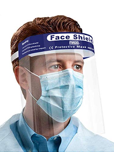 41E9oJZPVmL. SL500  - Magid Reusable Latex Free Clear Anti Fog Full Face Shield - FS004