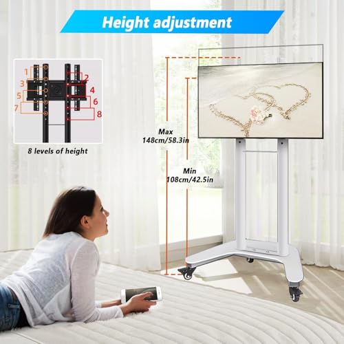 Soporte móvil para TV de 32 a 60 pulgadas ajustable con ruedas miniatura 5