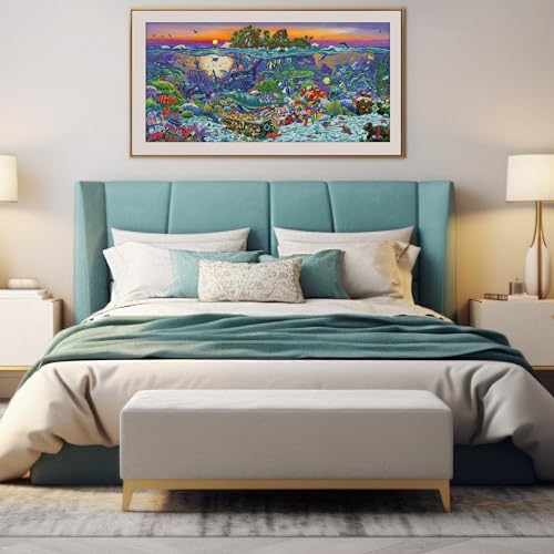 DIAMOND DOTZ Coral Reef Island Diamond Painting Kits for Adults - Diamond Art Kits a Relaxing Creative Craft Kit with Dotz Gems 51x25 - Thumbnail 3