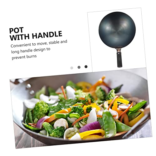 Wok para cocina LIFKOME con mango ergonómico negro miniatura 6