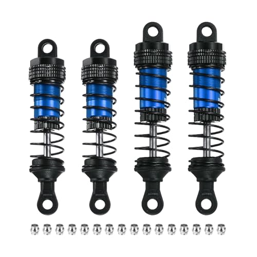 sourcing map - sourcing map RC Shock Absorber 1/12 1/14 1/16 65mm/70mm Aluminum Threaded Front & Rear Shock Absorber Damper Assembled Set for 1/12 1/14 1/16 RC Car Crawler Racing Truck, Blue - -5%