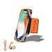 AXELENS Fascia da Polso e Braccio 2 in 1 Universale Porta Smartphone Fino a 7'' Pollici con Rotazione di 360° Palestra Jogging - Arancione