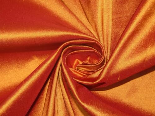 Soie Dupioni orange marmelade tissu luxe 137,2 cm