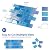 Soulscrafts Glass Mosaic Tile, Pool Tiles Glass Mosaic Backsplash 12 x 12 Inch for Swimming Pool Kitchen Bathroom, Subway, Iridescent Blue 5 Sheets