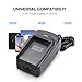 NP-W126 Camera Battery Charger with LCD Display USB Port Portable Travel Car Battery Charger for Fuji Fujifilm FinePix HS30EXR HS35EXR HS50EXR X Series X-A1 X-E1 X-E2 X-M1 X-Pro 1 X-T1 Camera and More
