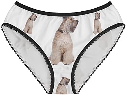 DogsMakeMeHappy Soft Coated Wheaten Terrier Dog Panties, Underwear, Briefs, Cotton Briefs, Underwear, Panties For Women