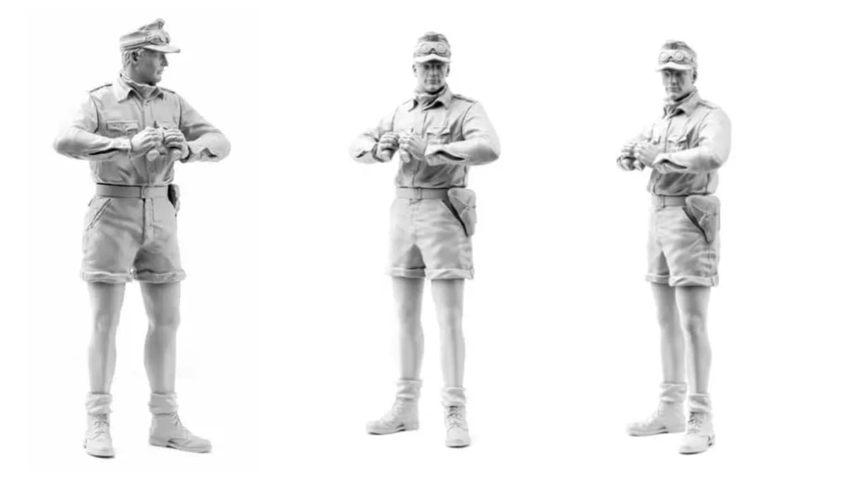 Amazon | 1/16 WWII ドイツ軍 戦車兵 レジン製モデルキット 未塗装・未