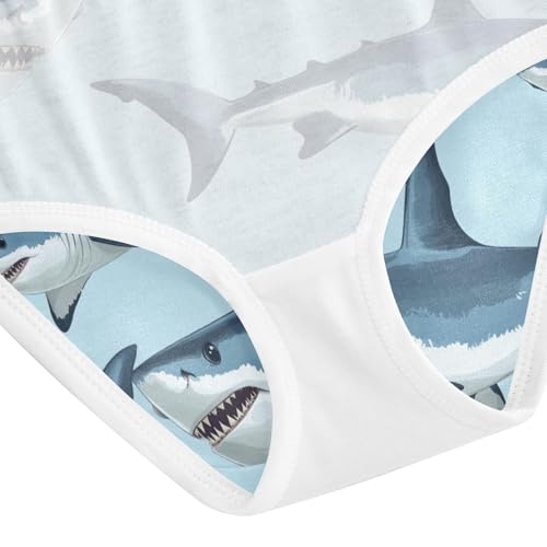Wusikd Great White Shark Girls' Underwear Cotton Girls Briefs Soft Toddler Underwear 2T4