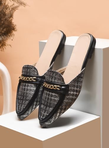 Image of SilverArrow Womens Bunzu Mules | Casul Shoes | Flat Mules Sandals Open Back | Suitable for Casual Outfit