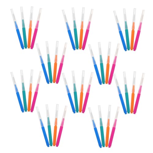 CALLARON 40pcs Straight Interdental Brush Set Stainless Steel Wire Oral Cleaning Tool for Braces Adjustable Floss Picks for Teeth Cleaning Suitable for Daily Oral Hygiene