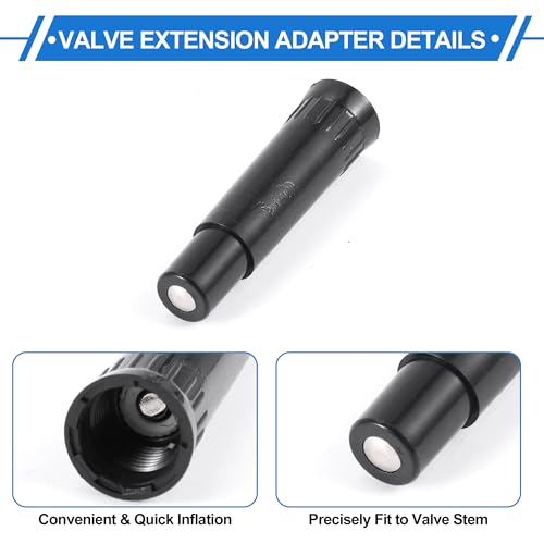 Image of Motoforti 5 Set 39mm Tire Valve Extension with Dustproof Cap Universal Plastic 180 Degrees Tire Valve Stem Extension for Most Cars Truck