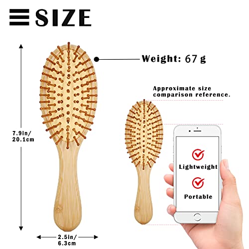 YUNAI Bamboo Paddle Wooden Hair Brush - Image 3