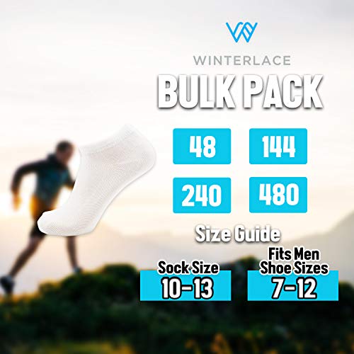 Winterlace Wholesale Ankle Socks for Men, Low Cut No Show Casual Basic Value Bulk Pack2