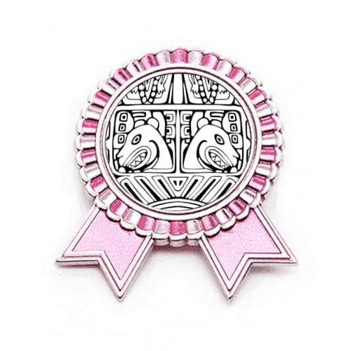 Broche rose pour totem indien métal taille M accessoire