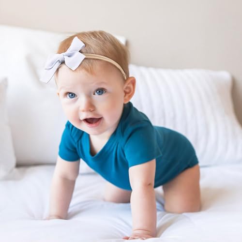 3pcs Hair Bows Baby Headbands for Girls, Flower Headband Elastic Nylon Hair Bands Set Bow Hair Accessories Gifts for Toddles Infant 5